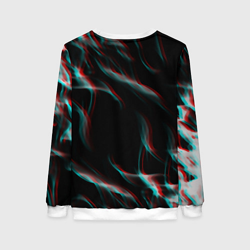 Женский свитшот Skyrim flame glitch / 3D-Белый – фото 2