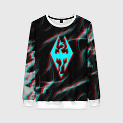 Женский свитшот Skyrim flame glitch