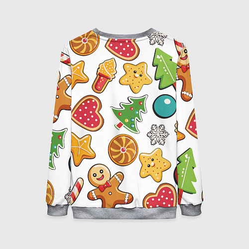 Женский свитшот Новогодние сладости / 3D-Меланж – фото 2