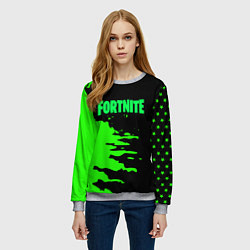 Свитшот женский Fortnite краски звезды, цвет: 3D-меланж — фото 2