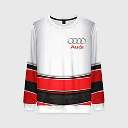 Свитшот женский AUDI auto car, цвет: 3D-белый