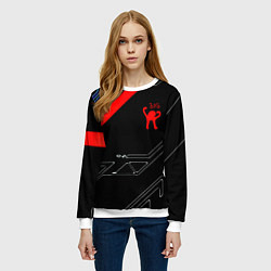 Свитшот женский Ъуъ Съука sport geometry, цвет: 3D-белый — фото 2