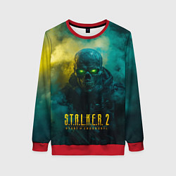 Свитшот женский Stalker 2 скелет в форме, цвет: 3D-красный