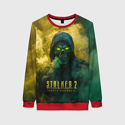 Свитшот женский Stalker 2 череп, цвет: 3D-красный