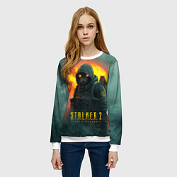 Свитшот женский Stalker 2 боец, цвет: 3D-белый — фото 2