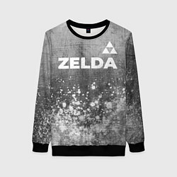 Свитшот женский Zelda - grey gradient посередине, цвет: 3D-черный