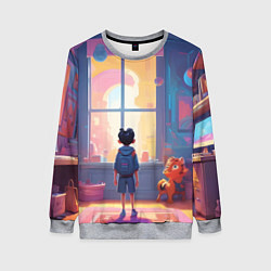 Женский свитшот Детство приключения