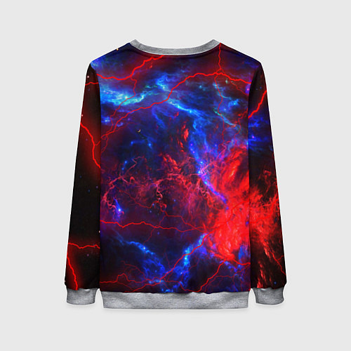 Женский свитшот Ведьмак космический шторм / 3D-Меланж – фото 2