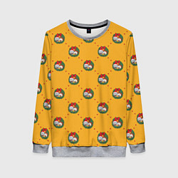 Женский свитшот Рик и Морти Новый год паттерн