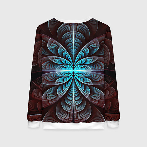 Женский свитшот Оптический узор психоделика / 3D-Белый – фото 2