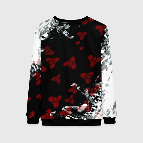 Женский свитшот Destiny 2 logo game / 3D-Черный – фото 2