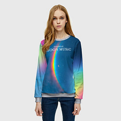 Свитшот женский Moon music Coldplay, цвет: 3D-меланж — фото 2