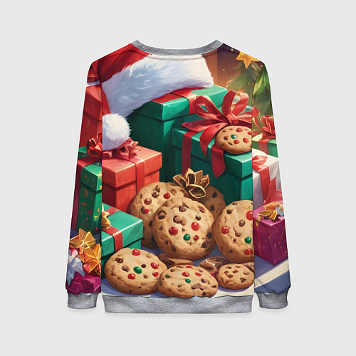 Женский свитшот Рождественские подарки / 3D-Меланж – фото 2