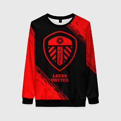 Женский свитшот Leeds United - red gradient