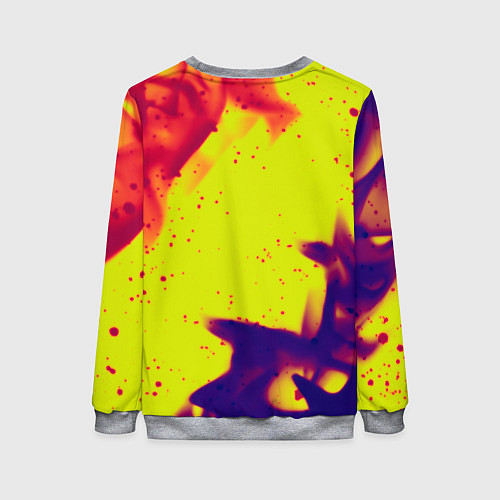 Женский свитшот Serious Sam flame yellow / 3D-Меланж – фото 2