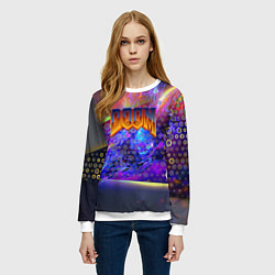 Свитшот женский Doom abstraction mars, цвет: 3D-белый — фото 2