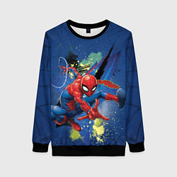 Женский свитшот Spider-man with a spider web