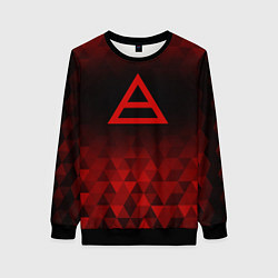 Женский свитшот Thirty Seconds to Mars red poly