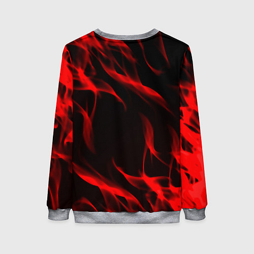 Женский свитшот Keep calm flame red / 3D-Меланж – фото 2