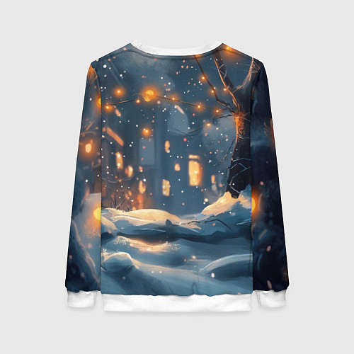 Женский свитшот Маленький человек-паук держит елку / 3D-Белый – фото 2