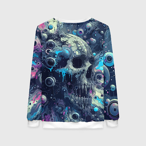 Женский свитшот Vanguard compozition with skull - ai art fantasy / 3D-Белый – фото 2