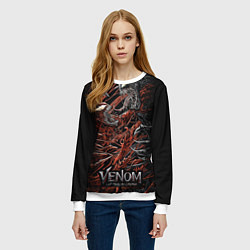 Свитшот женский Venom vs Carnage, цвет: 3D-белый — фото 2