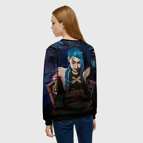 Женский свитшот Unhappy Jinx / 3D-Черный – фото 4