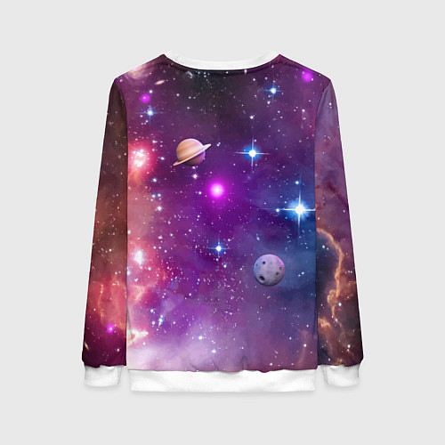 Женский свитшот Homer Simpson in space - ai art / 3D-Белый – фото 2
