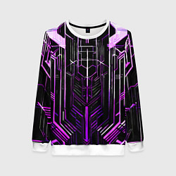 Женский свитшот Purple lines on a black background