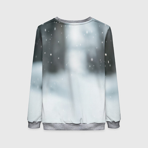 Женский свитшот Лисица с подарком / 3D-Меланж – фото 2