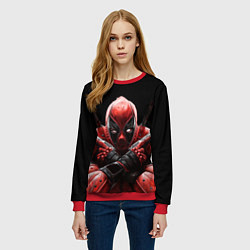 Свитшот женский Bloody Deadpool, цвет: 3D-красный — фото 2