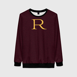 Свитшот женский Weasley jumper letter R, цвет: 3D-черный