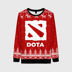 Женский свитшот Новогодний Dota с оленями