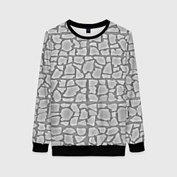 Свитшот женский Штукатурка, цвет: 3D-черный