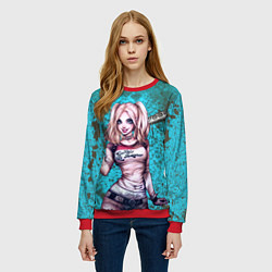 Свитшот женский Harley Quinn, цвет: 3D-красный — фото 2