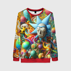 Женский свитшот Рик Санчес - абстракция