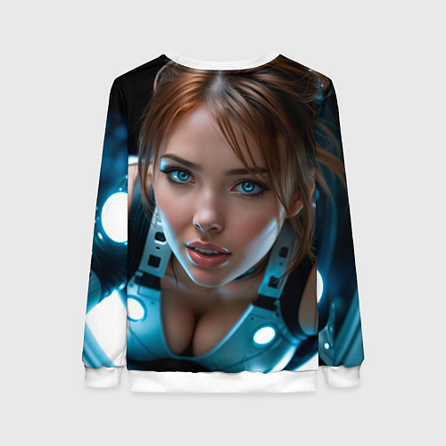 Женский свитшот Космонавтка / 3D-Белый – фото 2