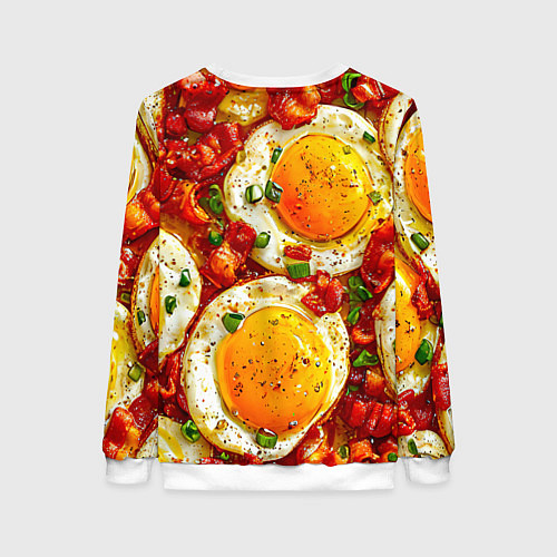 Женский свитшот Яичница-глазунья / 3D-Белый – фото 2