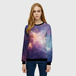 Свитшот женский Туманности космоса, цвет: 3D-черный — фото 2