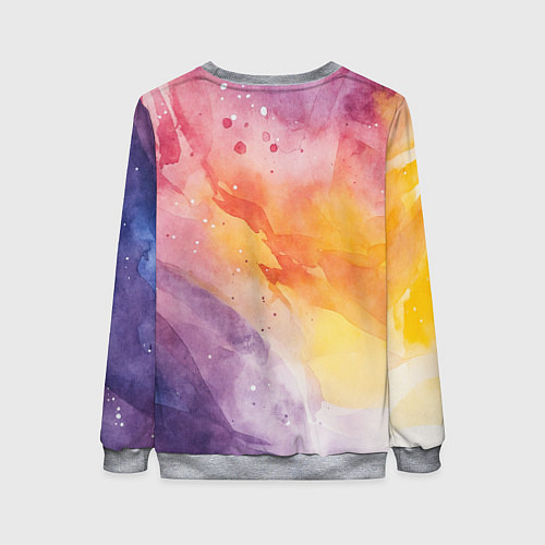 Женский свитшот Краски акварели / 3D-Меланж – фото 2