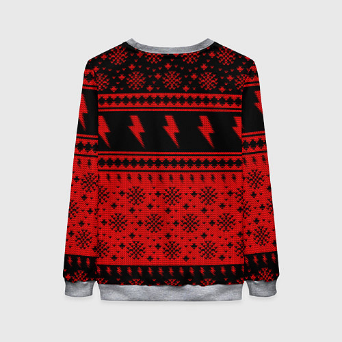 Женский свитшот ACDC christmas sweater / 3D-Меланж – фото 2