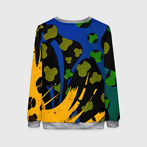 Женский свитшот Абстрактные пятна леопарда / 3D-Меланж – фото 2