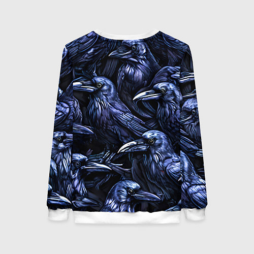Женский свитшот Черные вороны / 3D-Белый – фото 2