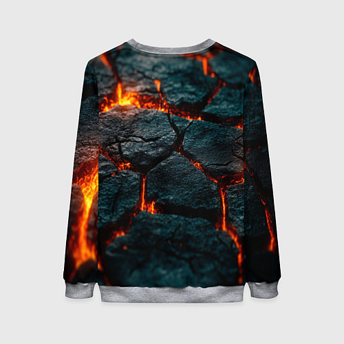Женский свитшот Скала и лава / 3D-Меланж – фото 2