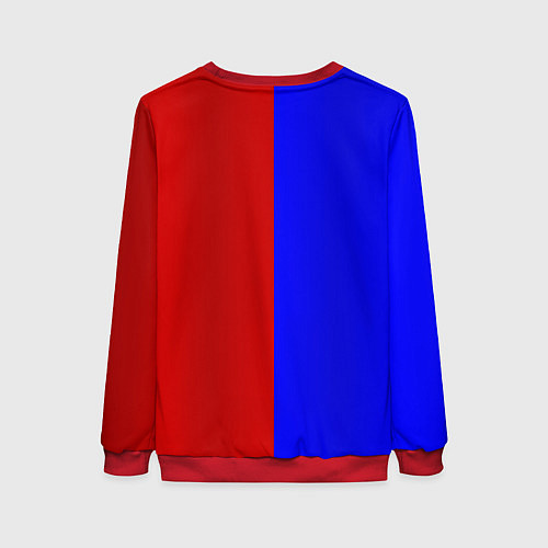 Женский свитшот Сине-красный паук - лого / 3D-Красный – фото 2