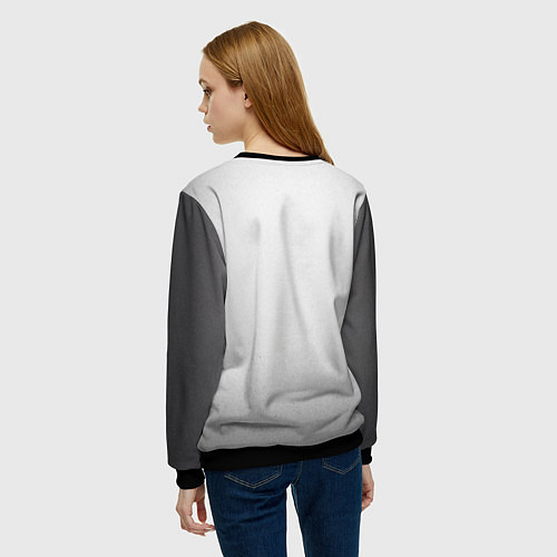 Женский свитшот Дольки банана / 3D-Черный – фото 4