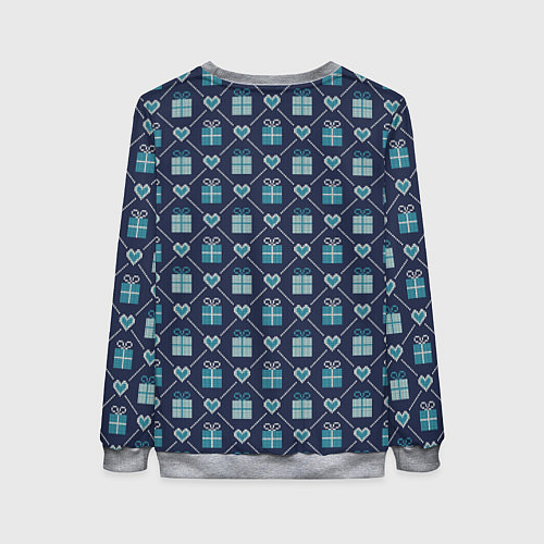 Женский свитшот Праздничные подарки / 3D-Меланж – фото 2