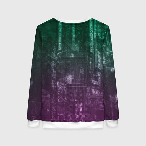 Женский свитшот Азиатская девушка-андроид / 3D-Белый – фото 2