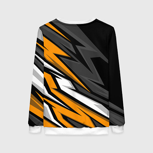 Женский свитшот Zeekr - orange colors / 3D-Белый – фото 2