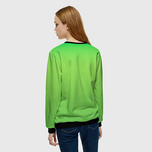 Женский свитшот Гринч merry fucking christmas / 3D-Черный – фото 4